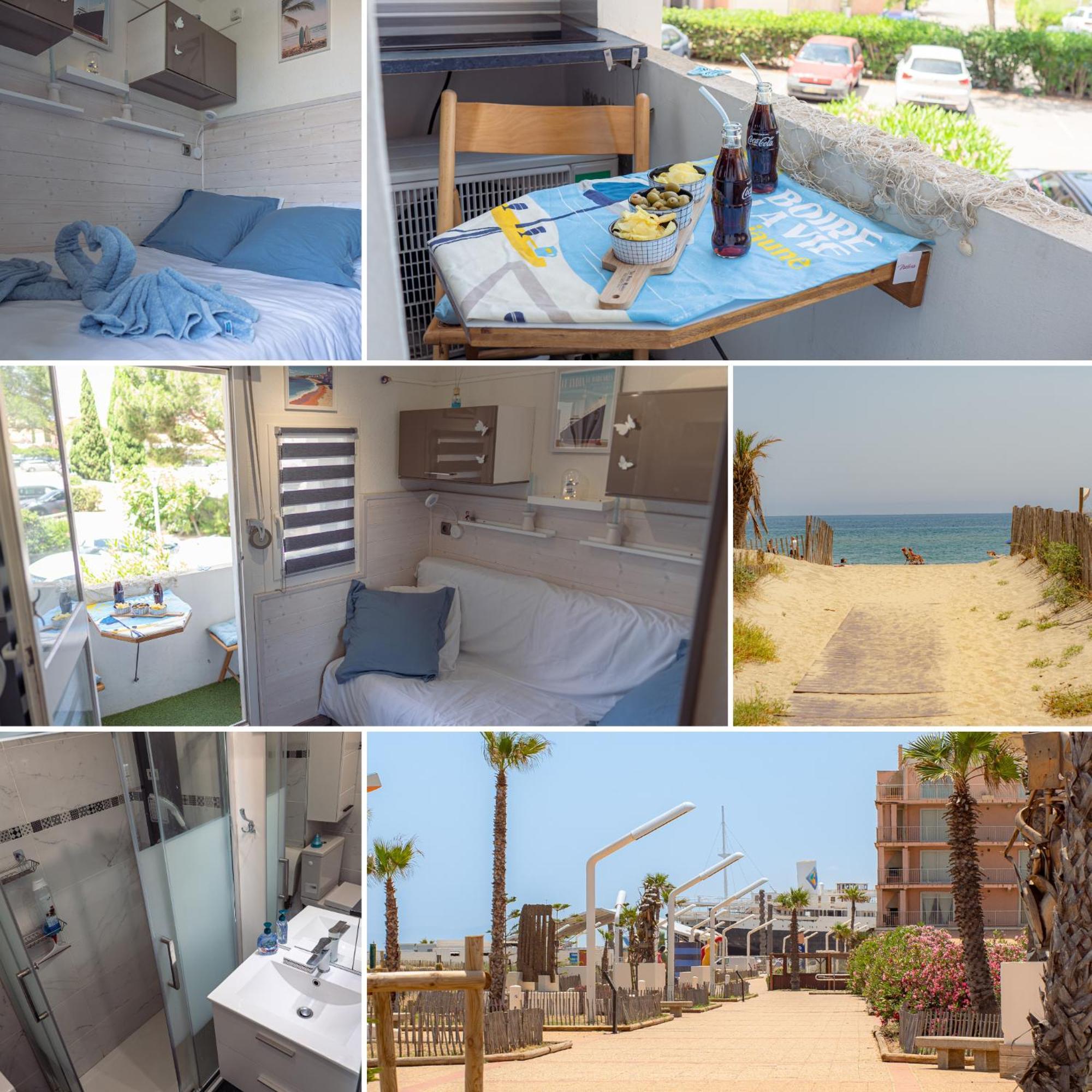 Agreable Studio Les Pieds Dans L'Eau Le Barcarès Exterior foto